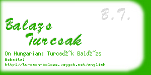 balazs turcsak business card